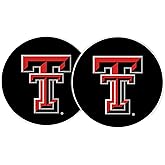 Desert Cactus Texas Tech University Car Accessories TTU Red Raiders Absorbent Sandstone Cup Coasters Licensed Product Set of 2 (Design A)