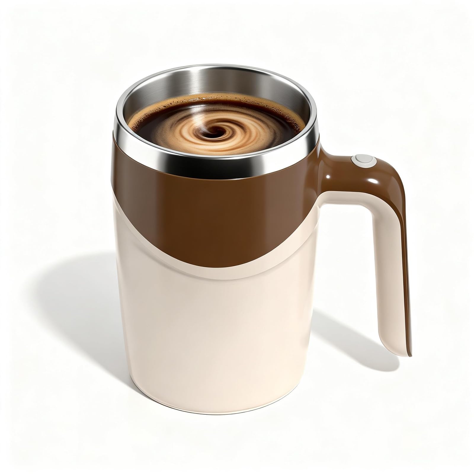 FOXNSK Self Stirring Mug, 380ML Automatic Magnetic Stirring Coffee Mug Self Mixing Coffee Mug Magnetic Stirring Cup Rotating Home Office Travel Mixing Cup Suitable for Coffee/Milk/Hot Chocolat