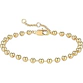 Valloey Rover Gold Bracelets for Women 14K Gold Plated Simple Link Chian Bracelets Cute Dainty Charm Bracelets for Women Gold Jewelry