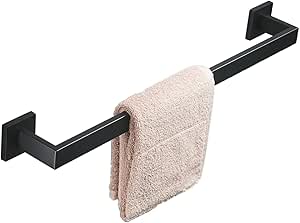Beelee 40 cm moderno Toallero de Barra, Montaje en pared toallero para baño y cocina, 304 Acero Inoxidable, pintura negra, BA19901B40