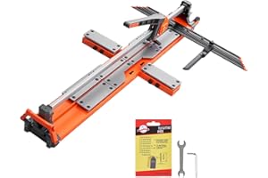 VEVOR 47.2-Inch Manual Tile Cutter, Spring-Loaded Base Cutting Tool with Adjustable Angle Fence, Tungsten Carbide Cutting Whe