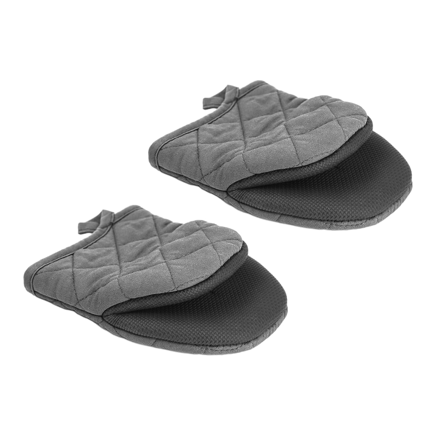 OAAO 1 Pair of Gray Oven Mitts, Mini Oven Mitts, Heat-Resistant Oven Mitts, Silicone Oven Mitts, Kitchen Oven Mitts for Grilling, Kitchen Cooking Baking