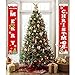 LUCKKYY Merry Christmas Banner,Welcome Christmas Porch Fireplace Wall Signs Flag for Outdoor Indoor Christmas Decoration,Christmas Door Banner Decoration Red Xmas Sign for Home Party (Red)