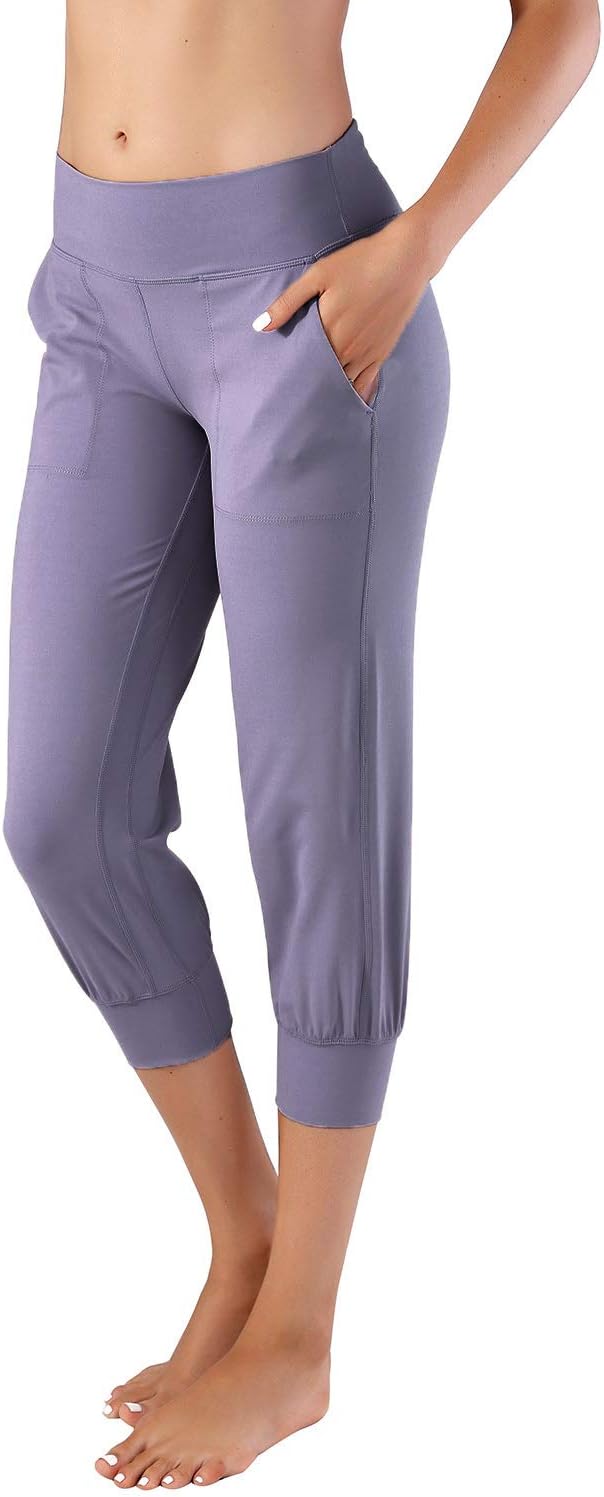 Splendor flying Women's Yoga Capri Legging Inner Pocket Non See-Through Fabric Leggings