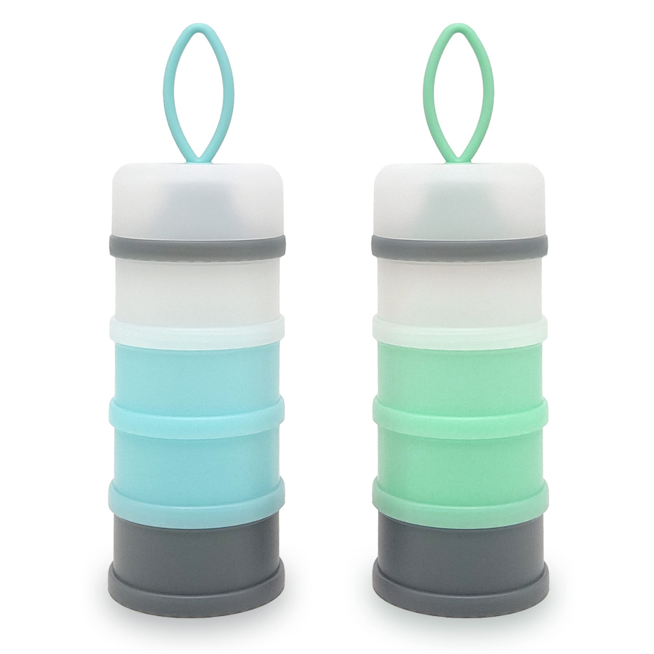 Photo 1 of LADISO Baby Formula Dispenser, Formula Container, Portable Milk Powder Dispenser Container, Baby Feeding Travel Storage Container, Non-Spill Stackable Baby Snack Storage Container, BPA Free, 2 Packs