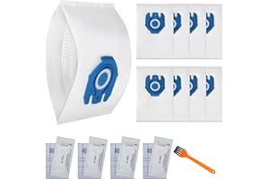 8 Pack 3D GN Dust Vacuum bags Replacement for Miele Vacuum Classic C1, Complete C2 C3, S227 S240, S270, S400, S400i, S600, S2