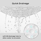 XIYUNTE Corner Shower Mat 54x54cm Non Slip Anti Mould White view 5