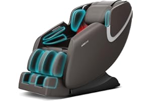 BOSSCARE Full Body Zero Gravity Massage Chair, Electric Shiatsu Massage Recliner with Foot Roller, Bluetooth Speaker for Family Friends, Faux Leather