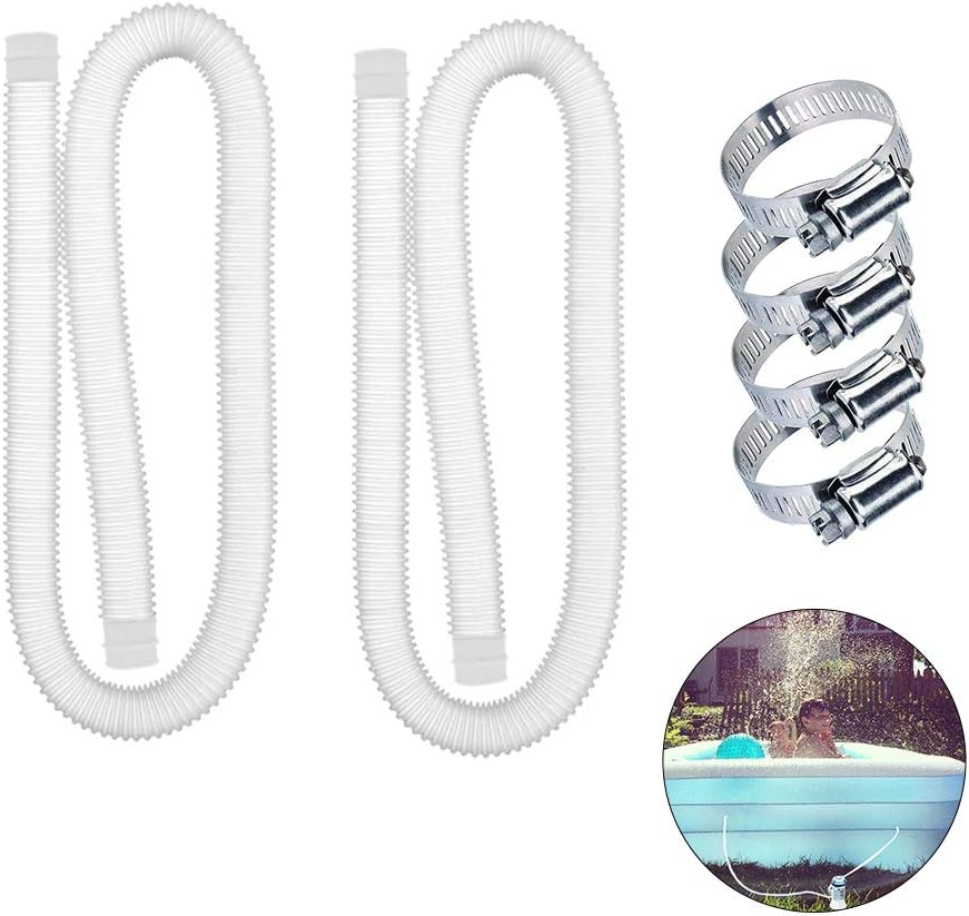 Taixinpower Swimming Pool Hose Replacement Hose for Above Ground Pools Accessory Pool Pump Replacement Hose 59x1.25 inch Easy to Install,Pool Filter Replacement Hose (2 hoses