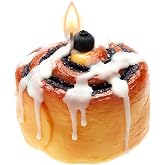 CabyGift Cinnamon Roll Candle &ndash; Cinnamon Scented Fall Candles | Realistic Food Shaped Soy Wax for Home Decor, Holiday Gifts for Women &amp; Men