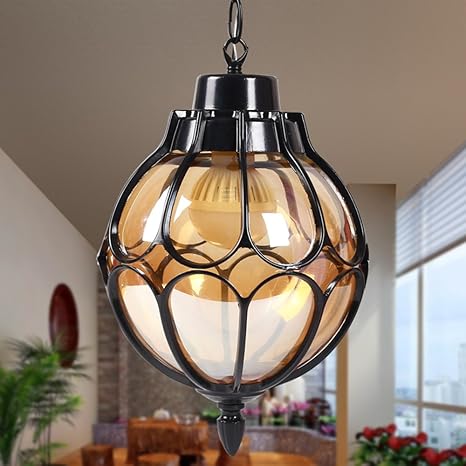 Injuicy Vintage Industrial E27 Edison Glass Pendant Lights Lamps