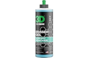 3D Auto Detailing Products Eraser Water Spot Remover 16 Oz - Gel. for Paint, Glass, Windows, and Mirrors - Made in USA | All 