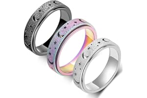 MHWTTY Fidget Spinner Ring Anxiety Ring for Women Fidget Rings for Anxiety Fidget Rings Anxiety Toys Anxiety Relief Ring Toys Fidget Spinner Ring Men Fidget Toys