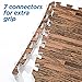 Basics Hardware Interlocking Puzzle Wood Mat (Dark Wood) (Dark)