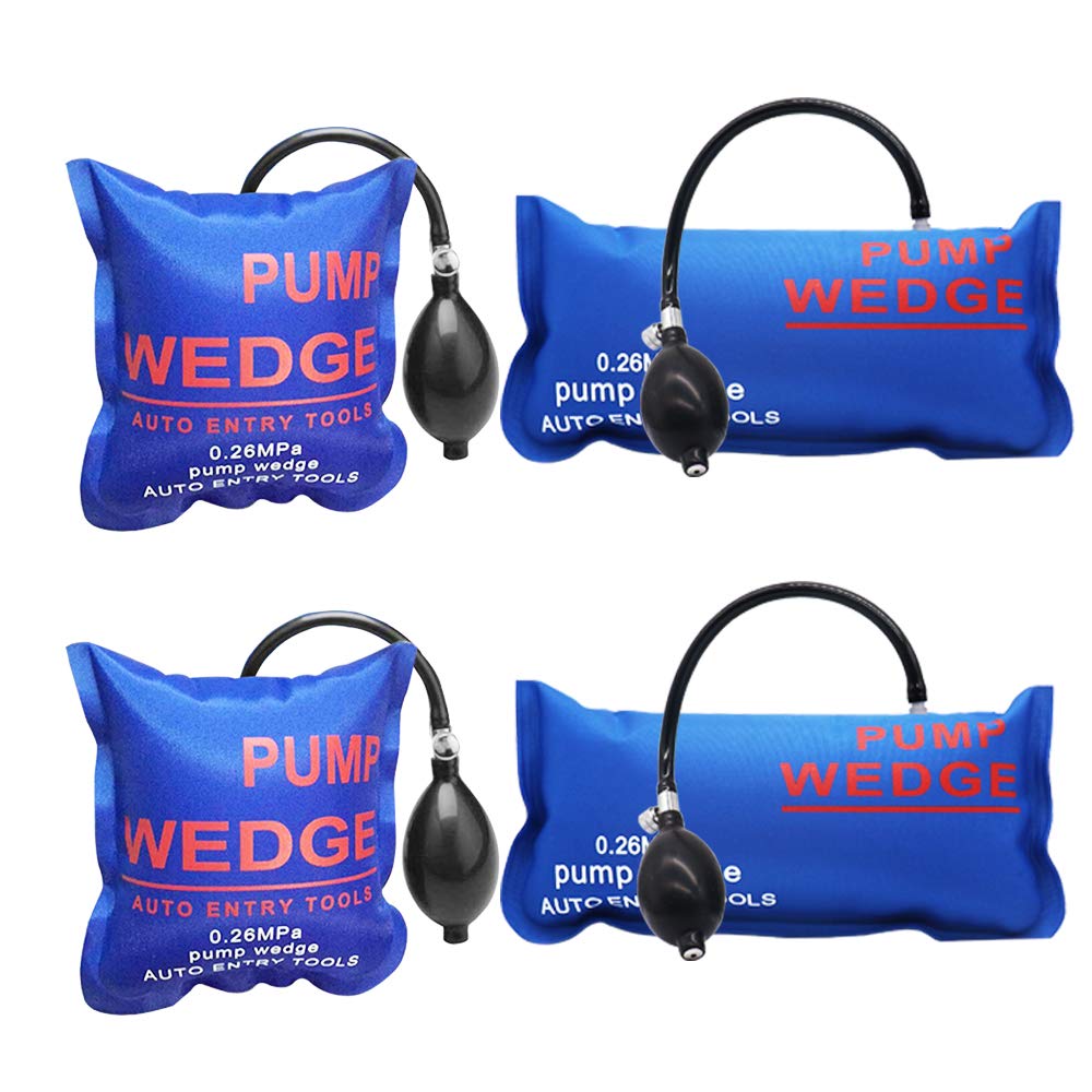 WANYIG 4 Packs Air Wedge Pump Wedge Alignment Tool Inflatable for Home Use Door Window Installation and Auto Repair (Large rectangle+Square)