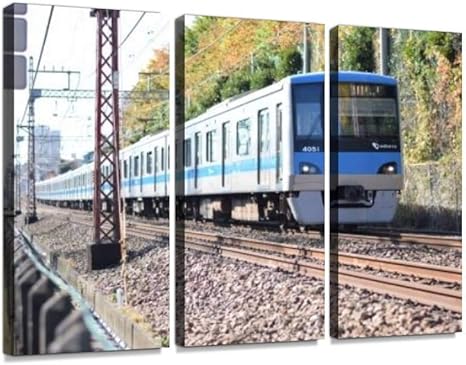 Amazon Co Jp 乗り物 交通 便利 小田急線 移動 移動手段 線路 線路沿い 鉄道 電車ポスター パネル 現代壁の絵 壁掛け 部屋飾り 背景絵画 壁アート 完成品 3枚セット すぐ飾る ホーム キッチン