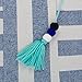 DII Boho Stripe Beach Bag 16x20x7 Shoulder Travel Tote Blue, Boho Stripe Blue