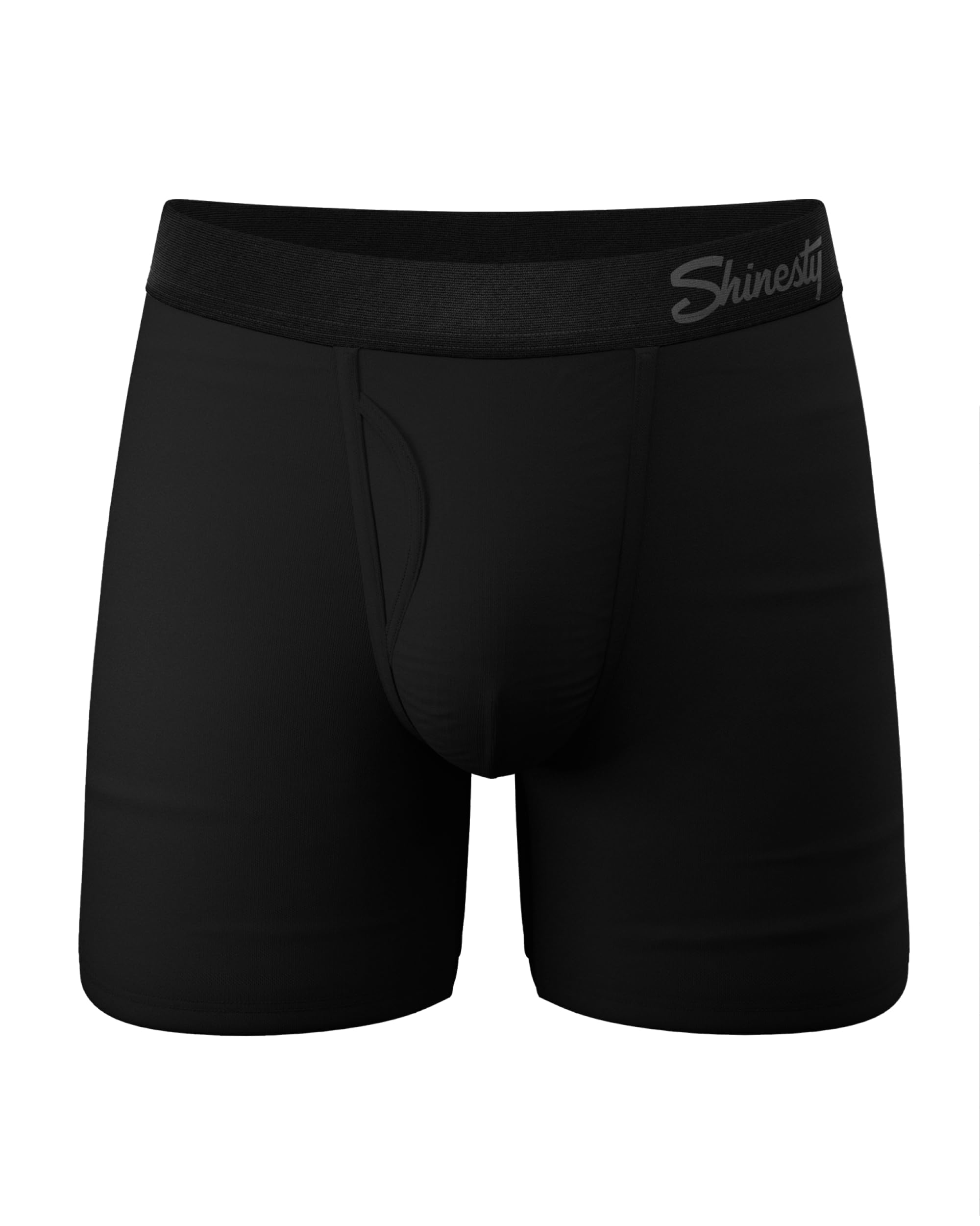 Photo 1 of Shinesty Hammock Support Pouch Underwear For Men | Mens Underwear Boxer Briefs with Fly | US Large Black