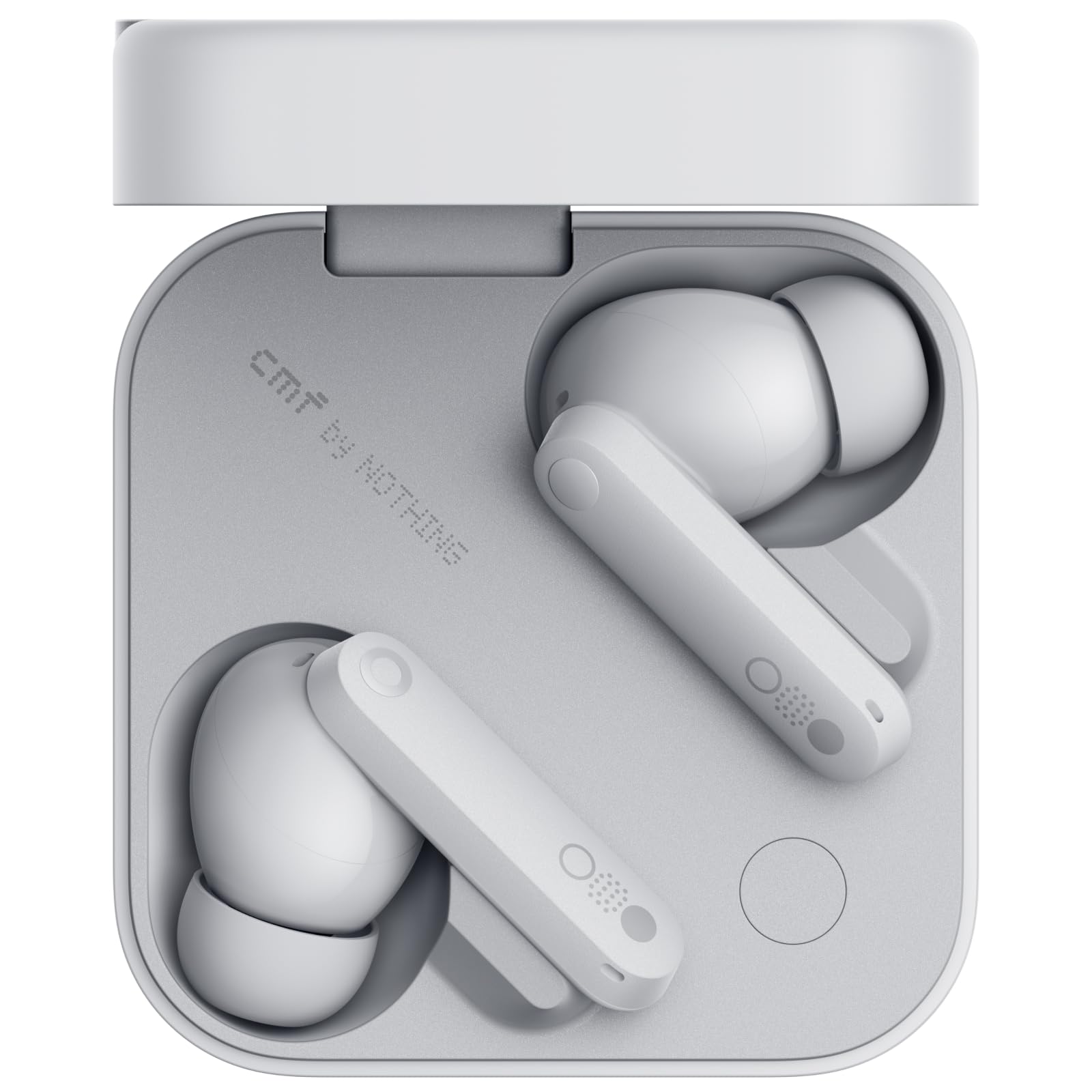 CMF by Nothing Buds Pro 2 Wirelesss earphones with HiFi sound, 50 dB Smart Active Noise Cancellation, 6 HD mics and Spatial Audio - Light Grey