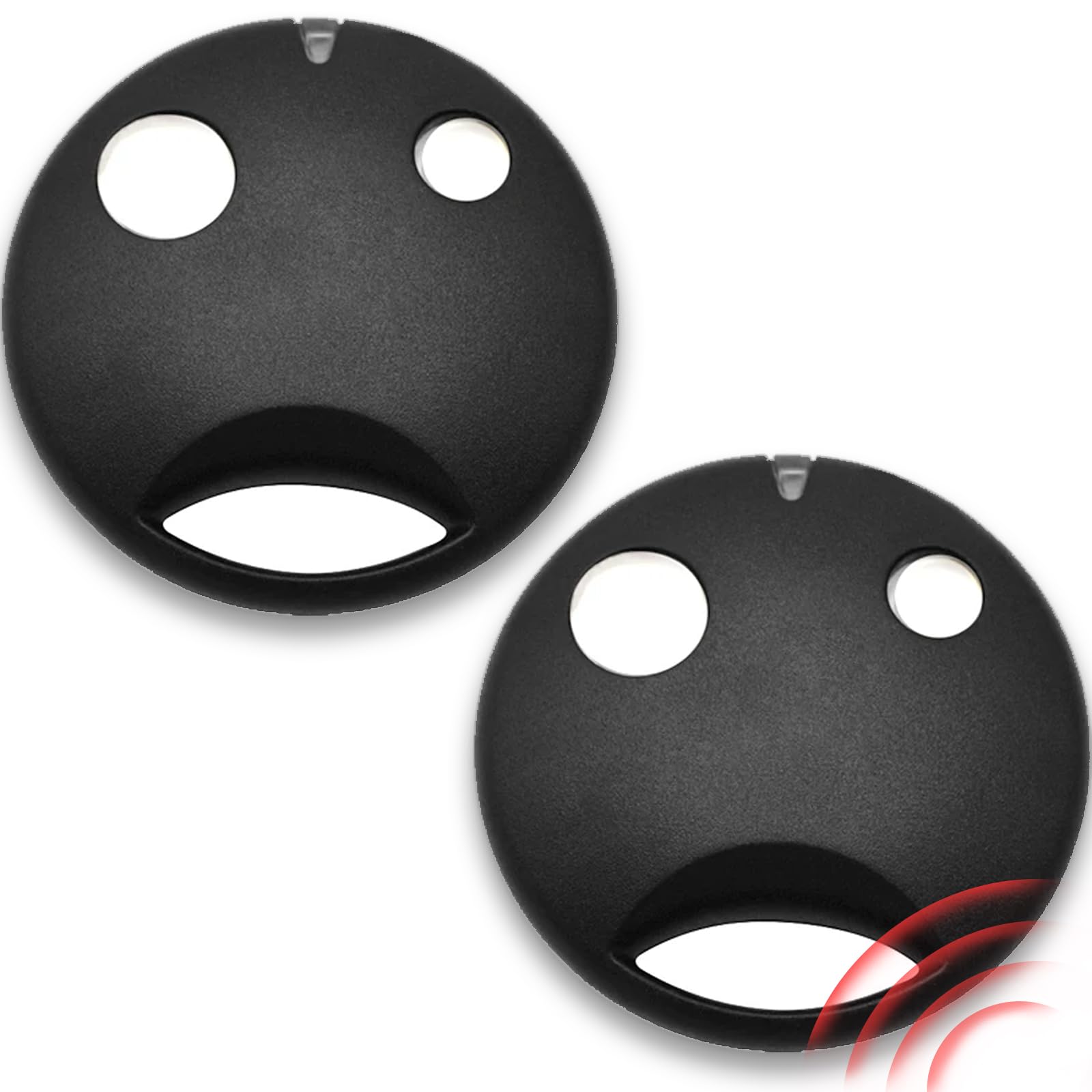 ANBWEHR Garage Door Opener Handheld Transmitter Remote Control 433.92MHz Replacement Nice SMILO SM2 SM4 Opener, 433MHz Rolling Code Universal Pack of 2 (xi-novo502-2p)