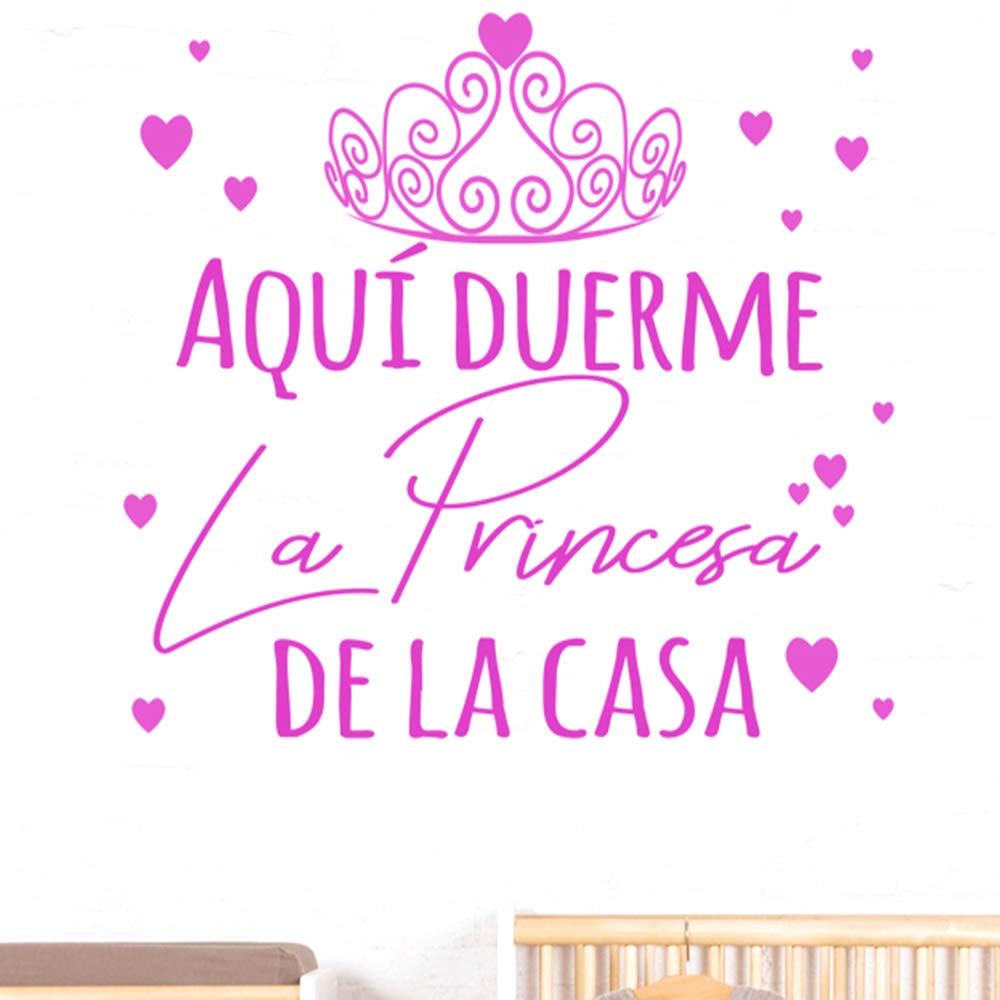 'Phrase Vinyl Children's Room "Here Sleeps The Princess of the casadocliick dc-18019