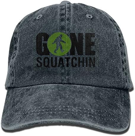 Arsmt Gone Squatchin Bigfoot Green Denim Hat Adjustable Great Baseball Cap