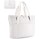 BAGSMART Tote Bag for Women, Foldable Tote Bag With Zipper Travel Large Shoulder Bag Handbag for Work