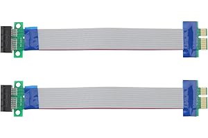 Be In Your Mind PCI-E 1X Riser Card Extender Male to Female Ribbon Flex Relocate Cable for 1U 2U Height Chassis, 20cm