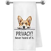 Trenstise Funny Corgi Dog Bathroom Hand Towels, Gifts for Corgi Lovers Women Men, Dog Lover Mom Dad Gifts Decorative Hand Towels for Bathroom Washroom Toilet Restroom, 16x24 Inch