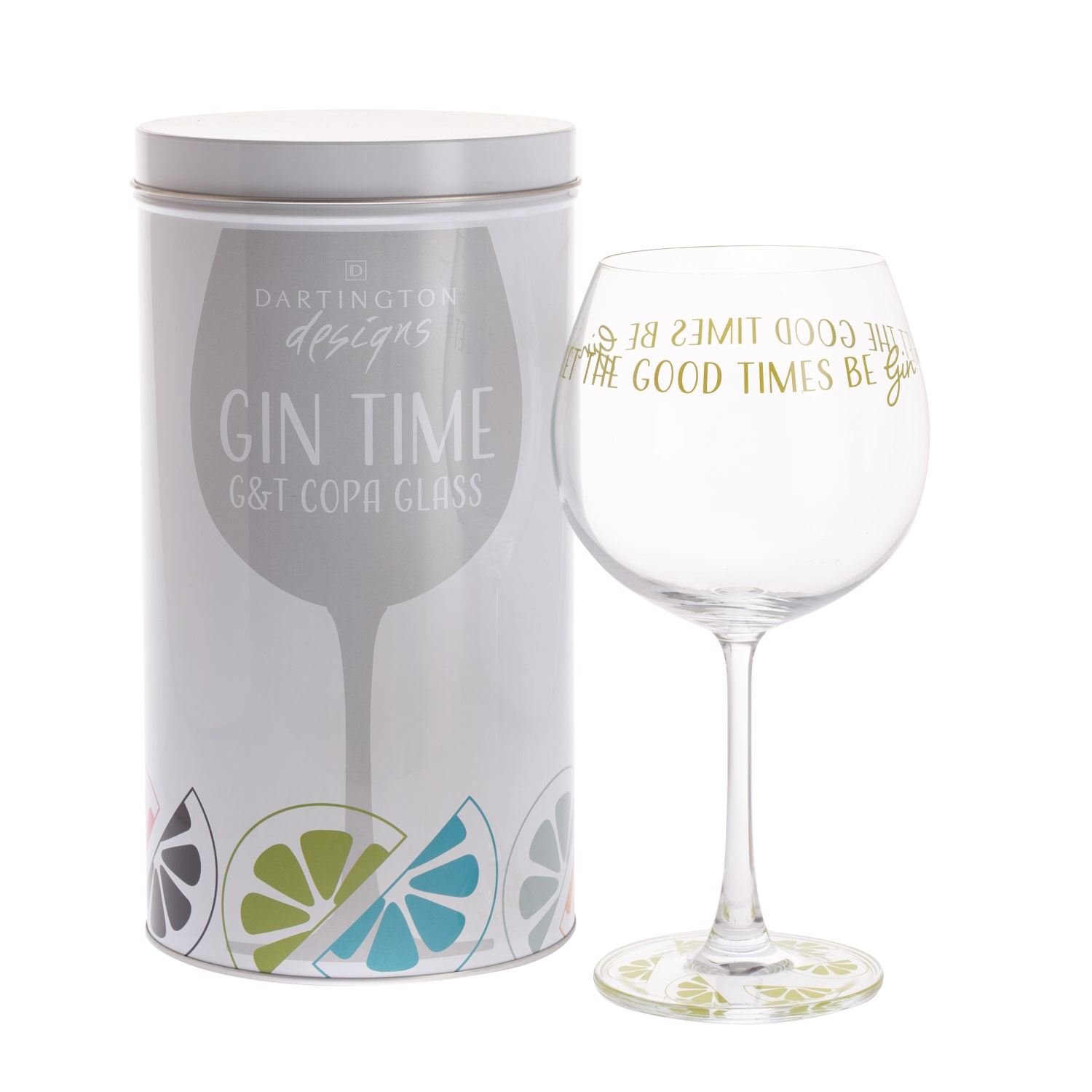 Dartington Crystal GP3362/6 Gin Time Balloon Glass - 'Let the good time be gin', 221mm