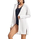 Rdruko Women's Swimsuit Cover Ups UPF 50+ Sun Protection Long Jacket Lightweight SPF Hoodie Beach Cover Ups for Women