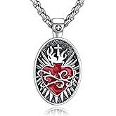 AINFQY Nordic Viking Thor's Hammer Necklace 925 Sterling Silver Viking Nordic Norse Hammer Pendant Amulet Medal Religion Jewelry Gift for Men Women