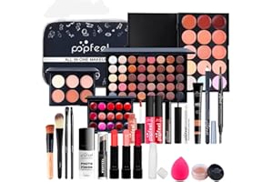 WASAIGGON Makeup Kit All In One Makeup Kit,Multipurpose Makeup Set Full Makeup Essential Starter Kit for Beginners or Pros Makeup Gift Set for Women Full Kit (03-24Pcs makeup)