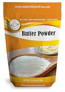 Judee's Butter Powder 11.25 oz (1.5 lb also) 100% Real Butter, Low Carb Keto Friendly, NonGMO, rBST Hormone Free, Gluten and Nut Free Facility, USA Made, Add Fat to Coffee, Baking Ready