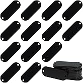 StayMax Aluminum Engraving Blanks Tags Stamping Blanks Tags with 2 Holes 50 Pack (Black)