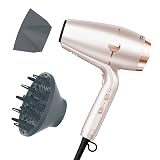 INFINITI PRO CONAIR SmoothWrap Hair Dryer, Blow Dryer with Diffuser and Concentrator Attachments, Advanced Plasma and Ceramic Technology for Less Frizz, More Volume, and Body, Champagne