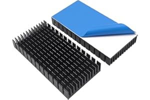 2Pcs 40mm Heatsink 80 x 40 x 11mm/3.15 x 1.57 x 0.44 inche Aluminum Heat Sink Radiator Cooler with Thermal Conductive Adhesiv