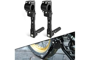 Mantt Universal Motorcycle Highway Bar Foot Peg Footrest Fit for 22mm to 28.8mm (7/8 to 1 1/8 Inch) Diameter Bar Frame Crash 