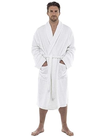CityComfort Herren Frottee-Bademantel 100% Baumwolle Frottee-Bademantel Badekurort-Hotel-Robe-Feiertagsgröße M/L, L/XL, 2XL, 