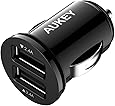 AUKEY Car Charger, ULTRA COMPACT Dual Port 4.8A Output for iPhone iPad Samsung & More - Black