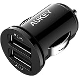 Aukey CC-S1 4.8A Dual Port USB Car Charger - Black