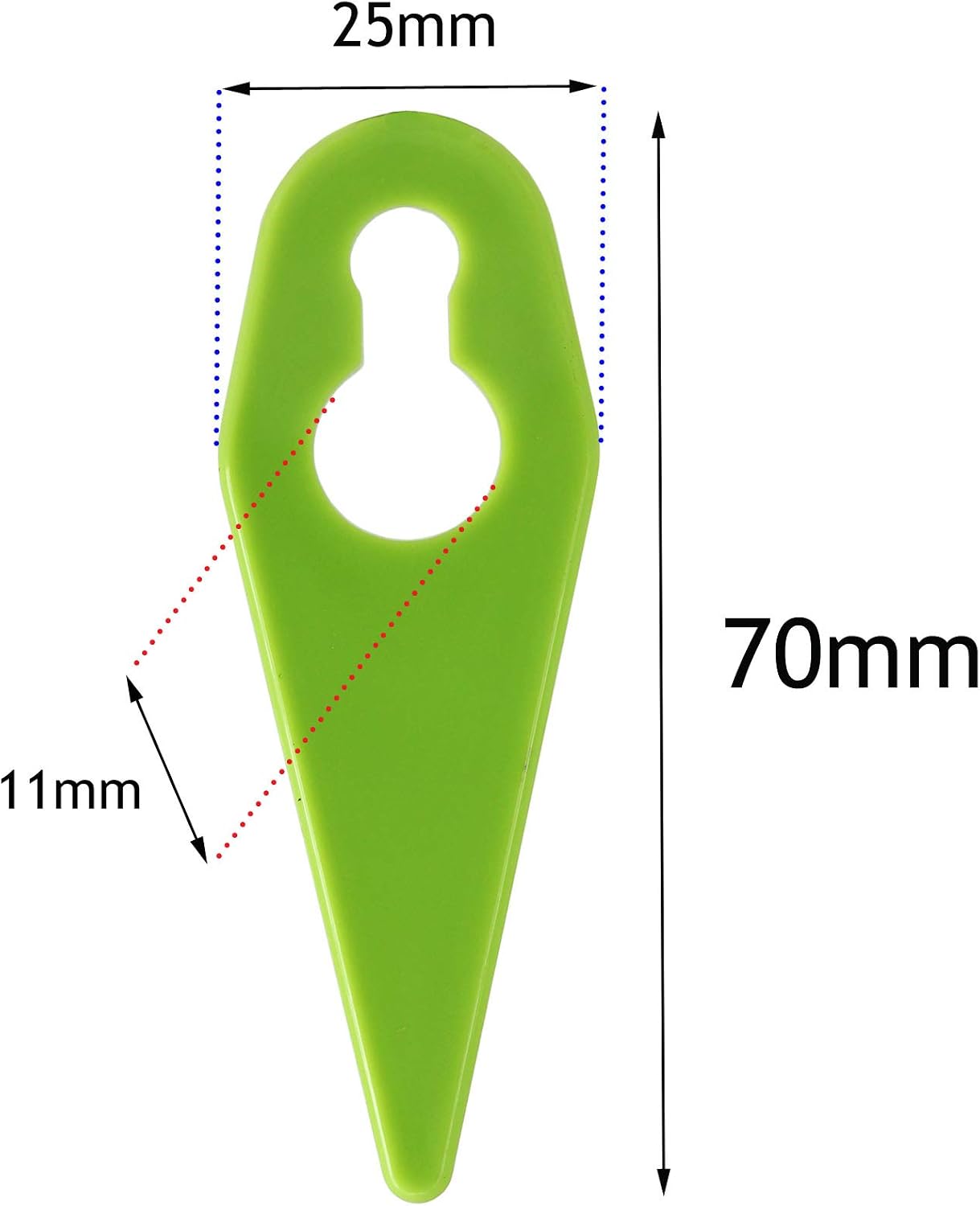 Spares2go Plastic Blades for Gtech ST01 ST02 ST04 ST05 ST20 Grass Trimmer Strimmer (Pack of 20) - Image 3