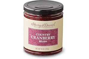 Harry & David Country Cranberry Relish, Plant Based Condiment, Food Topping To Thanksgiving Dinner, Turkey, Stuffing, Potatoes, Charcuterie Board Foods, 10Oz