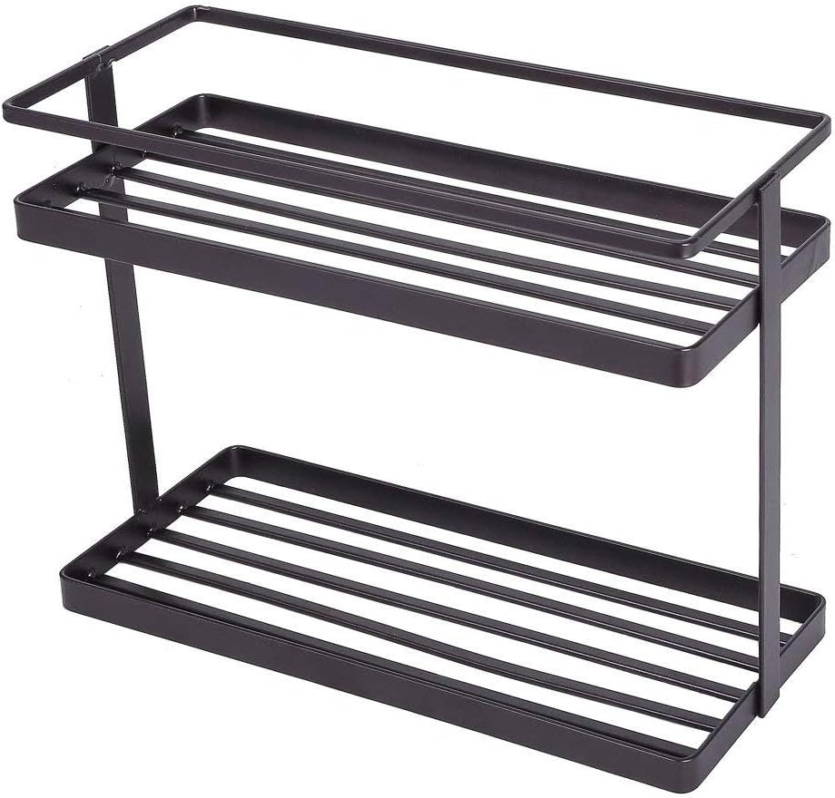 Chucksss 2 Stöckiges Standregal Küche Badezimmer Arbeitsfläche Schrank 2 Etagen Aufbewahrung Organizer Gewürzgläser Flasche Regal Halter Rack Vier Rutschfeste Gummifüße