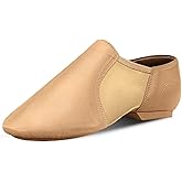 lalaball Jazz Shoes Leather Sole Slip-on Dance Shoes for Girls Boys,Black Brown (Toddler/Little Kid/Big Kid)