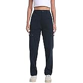 Tronjori Womens Cargo Pants High Waisted Casual Utility Trousers Stretch Straight Leg Streetwear Y2K