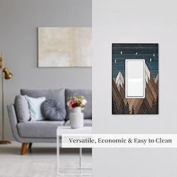 Rustic Geometric Mountain Wilderness Wood 1 Gang