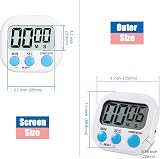 Houdian Digital Kitchen Timer Magnetic Backing Stand White 99:59 Count Up/Down view 2