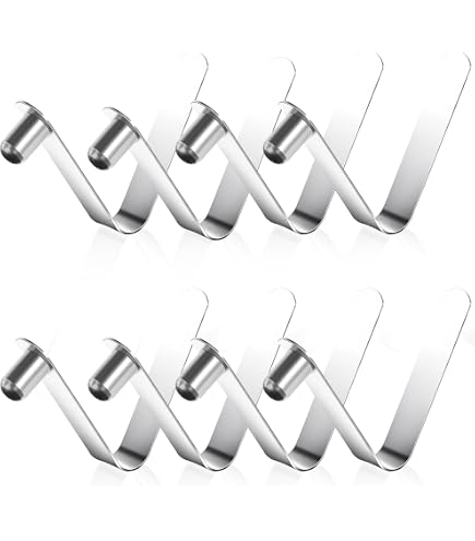 PATIKIL 8.5 X 6mm Kayak Paddle Snaps – 4-Pack, V-Shaped Steel Spring Clips, For Tent Poles, Awning, 50mm Long