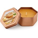 Root Candles Fall Scented Candles in Travel Tin 24-Hour Honeycomb Traveler Handcrafted Beeswax Blend Candle, 4-Ounce, Bourbon Pear